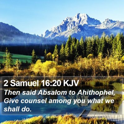 2 Samuel 16:20 KJV Bible Verse Image