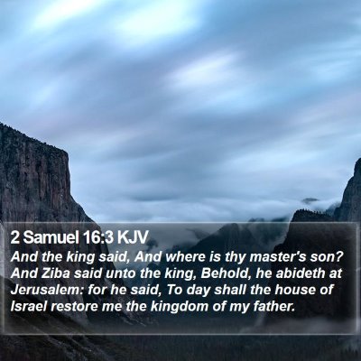 2 Samuel 16:3 KJV Bible Verse Image