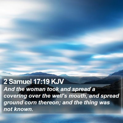 2 Samuel 17:19 KJV Bible Verse Image