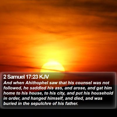 2 Samuel 17:23 KJV Bible Verse Image