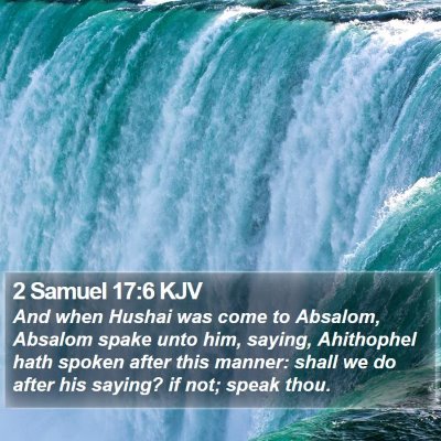 2 Samuel 17:6 KJV Bible Verse Image