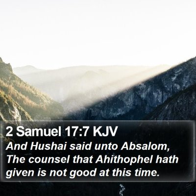 2 Samuel 17:7 KJV Bible Verse Image