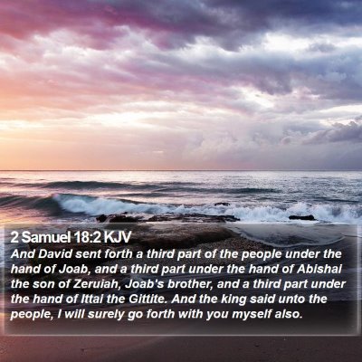 2 Samuel 18:2 KJV Bible Verse Image