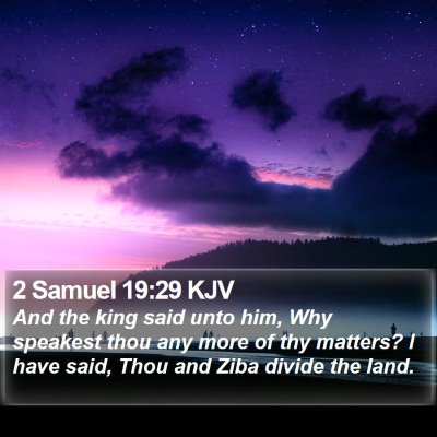 2 Samuel 19:29 KJV Bible Verse Image
