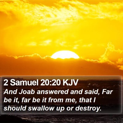 2 Samuel 20:20 KJV Bible Verse Image
