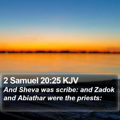 2 Samuel 20:25 KJV Bible Verse Image