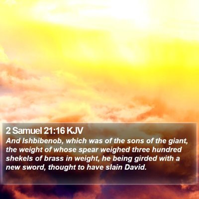 2 Samuel 21:16 KJV Bible Verse Image