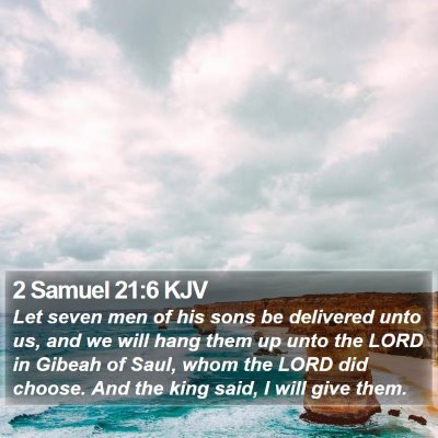 2 Samuel 21:6 KJV Bible Verse Image