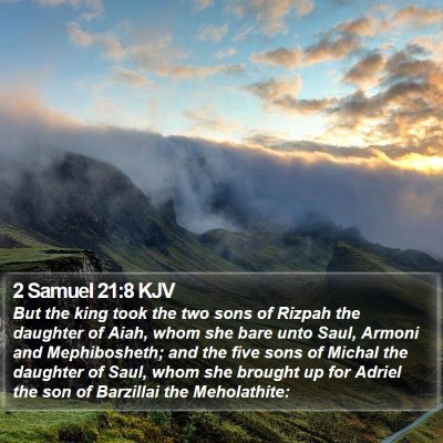2 Samuel 21:8 KJV Bible Verse Image