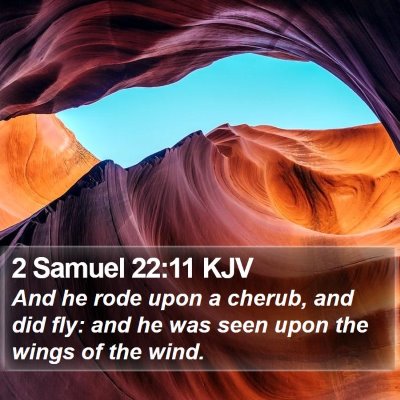 2 Samuel 22:11 KJV Bible Verse Image