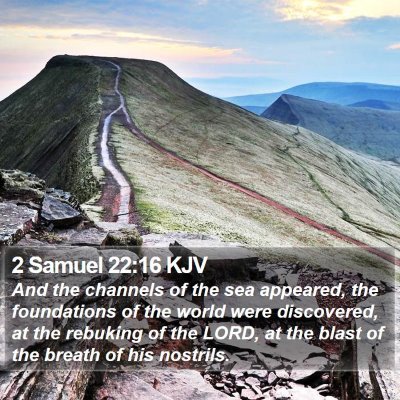 2 Samuel 22:16 KJV Bible Verse Image