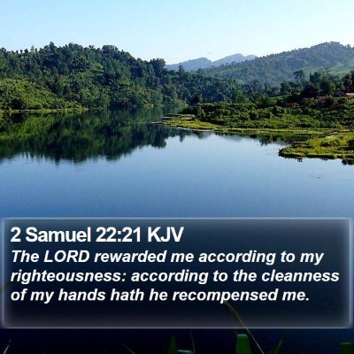 2 Samuel 22:21 KJV Bible Verse Image