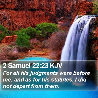 2 Samuel 22:23 KJV Bible Verse Image