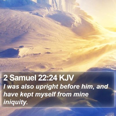 2 Samuel 22:24 KJV Bible Verse Image