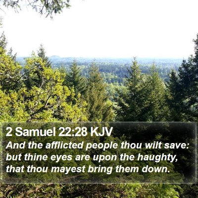 2 Samuel 22:28 KJV Bible Verse Image