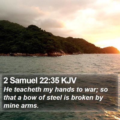 2 Samuel 22:35 KJV Bible Verse Image