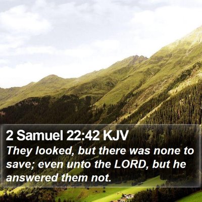 2 Samuel 22:42 KJV Bible Verse Image