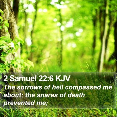 2 Samuel 22:6 KJV Bible Verse Image