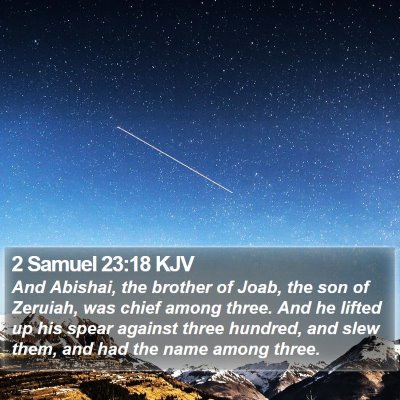 2 Samuel 23:18 KJV Bible Verse Image