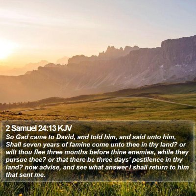2 Samuel 24:13 KJV Bible Verse Image
