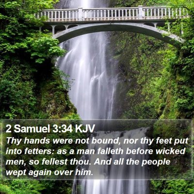 2 Samuel 3:34 KJV Bible Verse Image