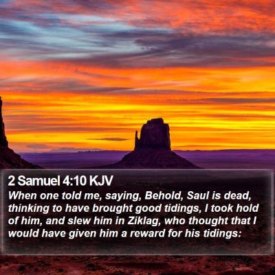 2 Samuel 4:10 KJV Bible Verse Image