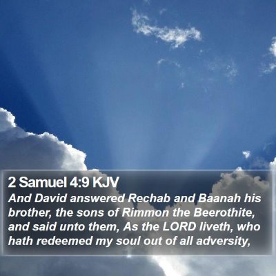2 Samuel 4:9 KJV Bible Verse Image