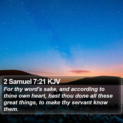 2 Samuel 7:21 KJV Bible Verse Image