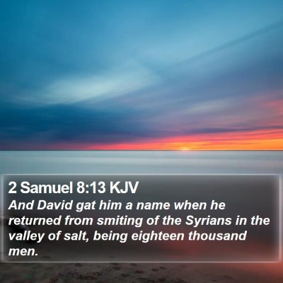 2 Samuel 8:13 KJV Bible Verse Image