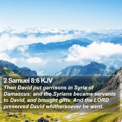 2 Samuel 8:6 KJV Bible Verse Image