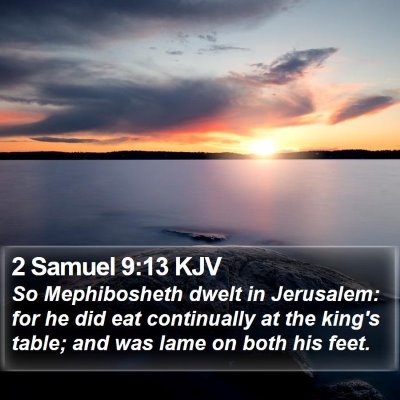 2 Samuel 9:13 KJV Bible Verse Image