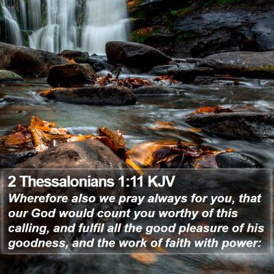 2 Thessalonians 1:11 KJV Bible Verse Image