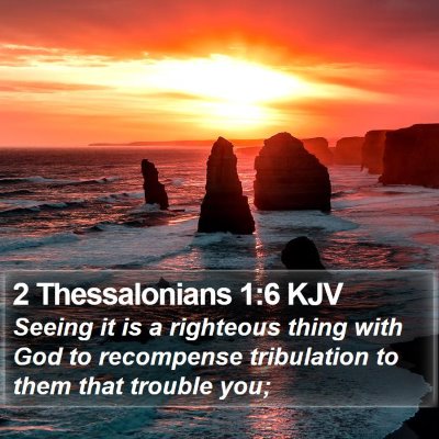 2 Thessalonians 1:6 KJV Bible Verse Image