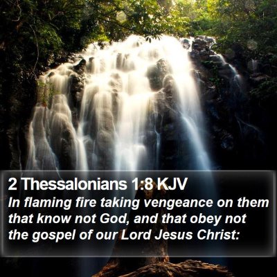 2 Thessalonians 1:8 KJV Bible Verse Image