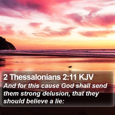 2 Thessalonians 2:11 KJV Bible Verse Image