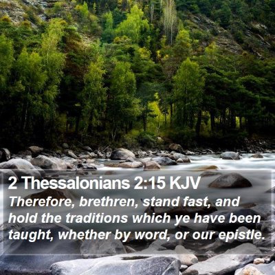 2 Thessalonians 2:15 KJV Bible Verse Image