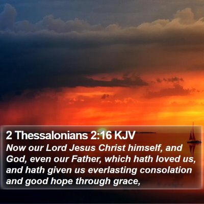 2 Thessalonians 2:16 KJV Bible Verse Image