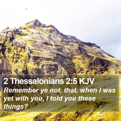 2 Thessalonians 2:5 KJV Bible Verse Image