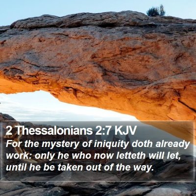 2 Thessalonians 2:7 KJV Bible Verse Image