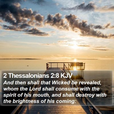 2 Thessalonians 2:8 KJV Bible Verse Image