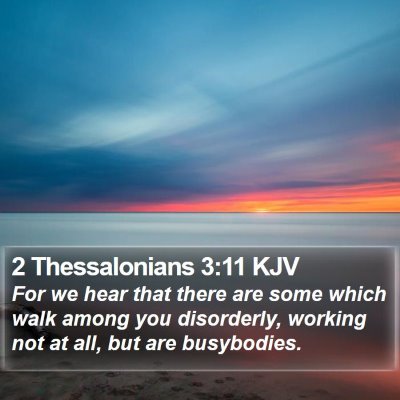 2 Thessalonians 3:11 KJV Bible Verse Image