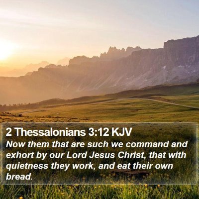2 Thessalonians 3:12 KJV Bible Verse Image