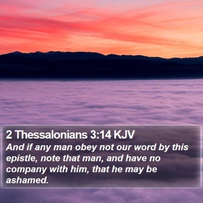 2 Thessalonians 3:14 KJV Bible Verse Image
