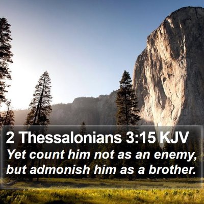 2 Thessalonians 3:15 KJV Bible Verse Image
