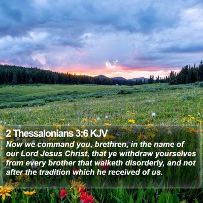2 Thessalonians 3:6 KJV Bible Verse Image