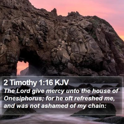 2 Timothy 1:16 KJV Bible Verse Image