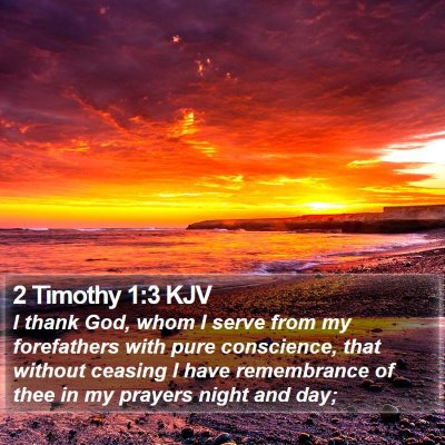 2 Timothy 1:3 KJV Bible Verse Image