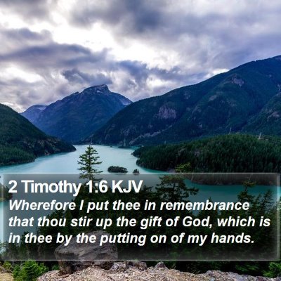 2 Timothy 1:6 KJV Bible Verse Image