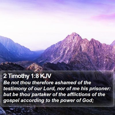 2 Timothy 1:8 KJV Bible Verse Image