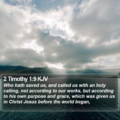 2 Timothy 1:9 KJV Bible Verse Image
